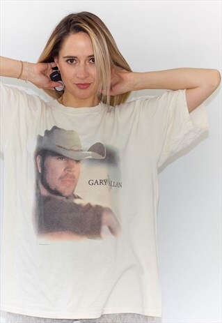 OVERSIZED GARY ALLAN CONCERT SOFT COTTON LOGO T-SHIRT