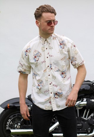 RALPH LAUREN CHAPS SLOW ISLAND LIFE SHORT SLEEVE SHIRT