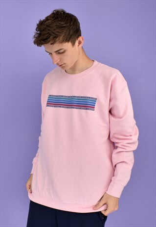 G&G UNISEX BABY PINK/PURPLE CHUNKY RAINBOW SWEAT