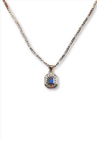 BLUE ZIRCON STONE NECKLACE