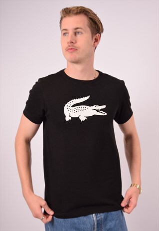 VINTAGE LACOSTE T-SHIRT TOP BLACK