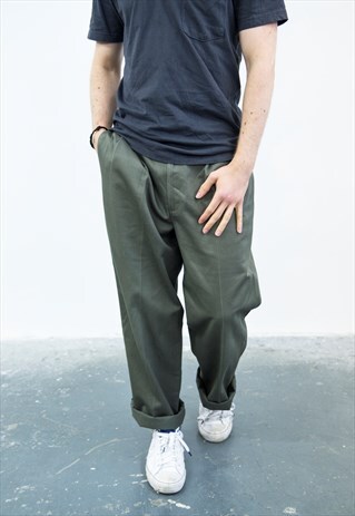 DOCKERS VINTAGE 1980S GREEN TROUSERS