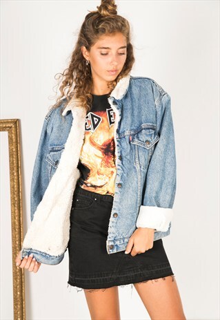 VINTAGE 80S LEVIS WINTER SHEEPSKIN JACKET / R1200C403