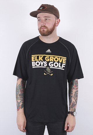 VINTAGE BLACK ADIDAS GOLF T-SHIRT