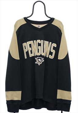 Vintage NHL Penguins Black Lightweight Sweatshirt Womens