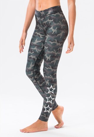 ST STAR LEGGINGS GREEN CAMO