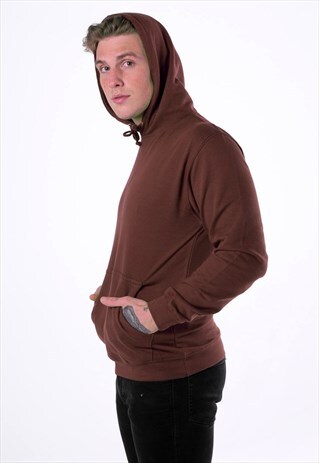 ESSENTIAL BLANK PULLOVER HOODY - BROWN MOCHA
