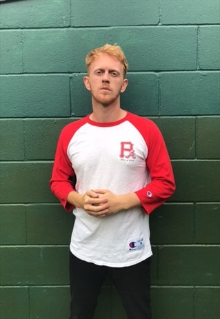 VINTAGE CHAMPION RAGLAN LONG SLEEVE T SHIRT