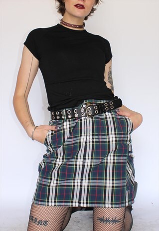 90S TOMMY MINI CHECKED SKIRT