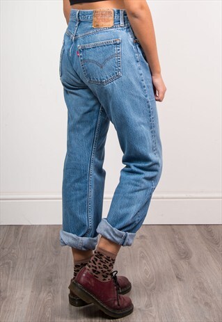 90'S VINTAGE BLUE DENIM LEVI'S 501 HIGH WAIST JEANS