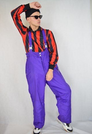 VINTAGE OVERSIZE PURPLE SKI RAVE JUMPSUIT
