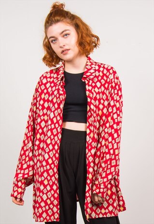 VINTAGE 90'S PATTERNED OVERSIZED SHIRT