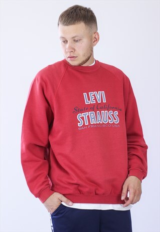 VINTAGE MENS LEVIS BIG E LOGO SWEATSHIRT CREW NECK