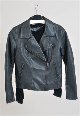 Vintage 00s faux leather biker jacker