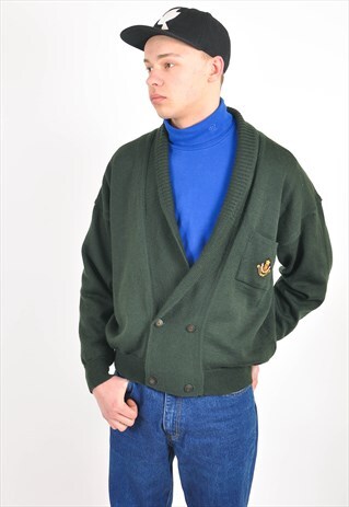 VINTAGE 80'S CARDIGAN IN GREEN