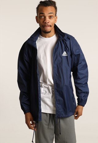 VINTAGE ADIDAS LIGHTWEIGHT JACKET WITH FOLDAWAY HOOD