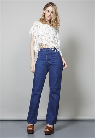 VINTAGE BLUE 1970'S WRANGLER JEANS