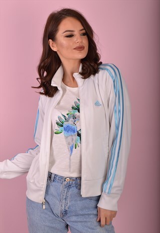 WHITE ADIDAS SHELL JACKET GTJ3411
