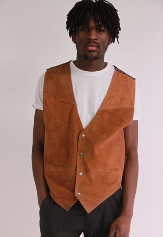 VINTAGE SUEDE NAVAJO WAISTCOAT