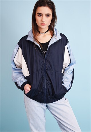 90'S RETRO ATHLEISURE SPORTS SHELL BOMBER JACKET