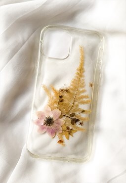 iPhone 12/ 12 Pro Dried Flower Phone Case/ Floral Phone Case