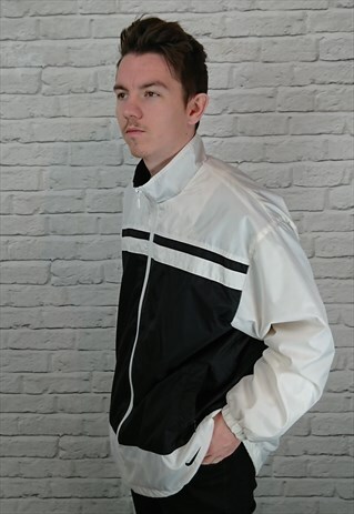 VINTAGE NIKE WINDBREAKER JACKET BLACK/WHITE