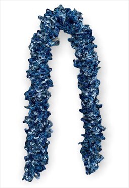 Y2K 00s Scarf Knitwear Scarf In Blue Accessories 