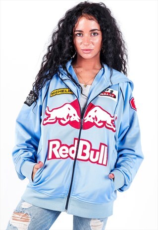 VINTAGE RED BULL PRINT HOODIE AWH7