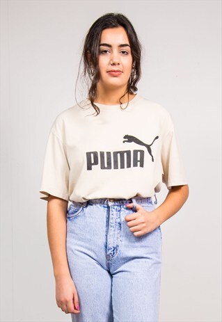 90'S VINTAGE PUMA BEIGE T-SHIRT