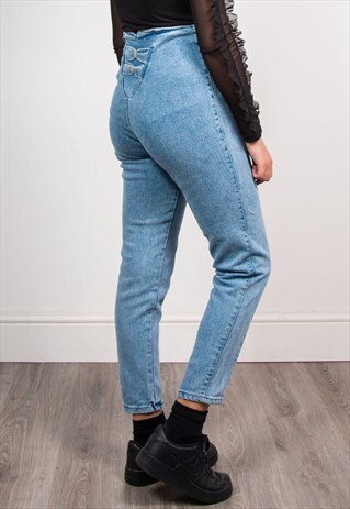 VINTAGE 80'S LIGHT BLUE SLIM FIT JEANS