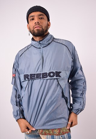 VINTAGE REEBOK PULLOVER JACKET BLUE