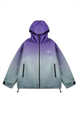Tie-dye windbreaker jacket gradient rain coat thin bomber