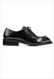 TRIANGLE TOE BROGUE SHOES EDGY PYRAMID LUXURY BOOTS IN BLACK