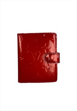 Authentic Louis Vuitton vintage red vernis cardholder wallet