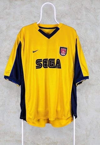 Arsenal Football Shirt 1999-2000 Away Yellow Nike Sega XXL