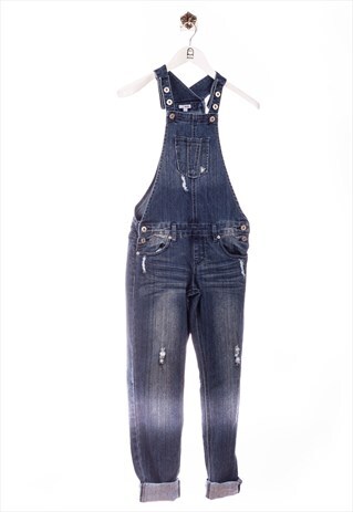 VINTAGE BONGO JUMPSUIT DESTRCUTED LOOK BLUE