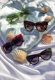 TORTOISE SHELL EXAGGERATED CHUNKY CAT EYE SUNGLASSES