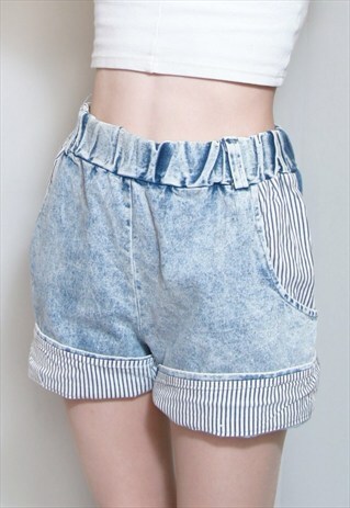 VINTAGE 1990'S LIGHT WASH DENIM MOM SHORTS