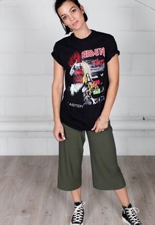 VINTAGE IRON MAIDEN METALLICA RECONSTRUCTED T-SHIRT