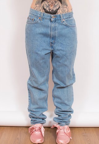 LEVI 512 HIGH WAISTED DENIM JEANS 30/33