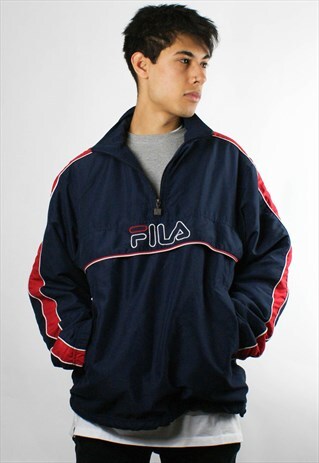 VINTAGE FILA FLEECE LINED SWEATSHIRT/ JACKET