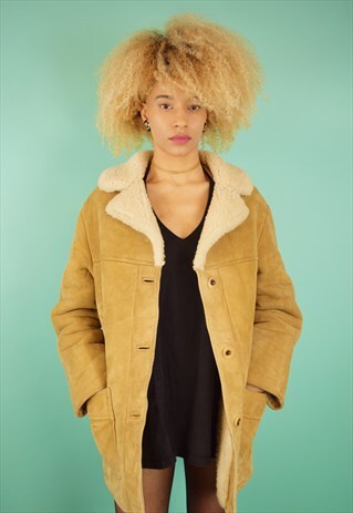 VINTAGE 90'S SHEARLING COAT