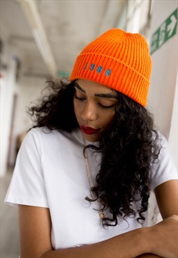 ROR Orange Personalised Year Embroidered Beanie Hat