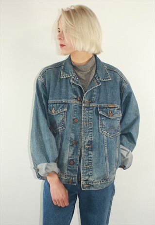 VINTAGE 90' WRANGLER BLUE UNISEX DENIM JACKET