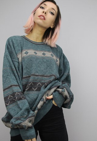 VINTAGE OVERSIZED PATTERNED JUMPER