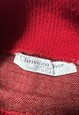 CHRISTIAN DIOR JUMPER SWEATER AUTHENTIC MONOGRAM LOGO RED 