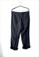 VINTAGE BLACK CLASSIC STRAIGHT UNISEX PANTS / TROUSERS - M