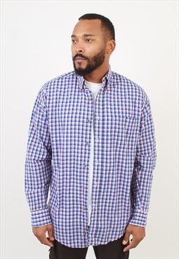 Vintage wrangler riata Blue Pink Multi check shirt