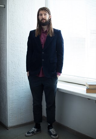 VINTAGE 80'S NAVY CORDUROY JACKET