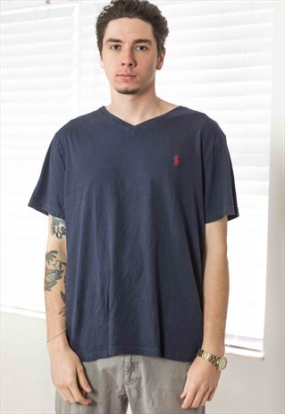 VINTAGE POLO RALPH LAUREN T-SHIRT LOGO 90S XL 6.5